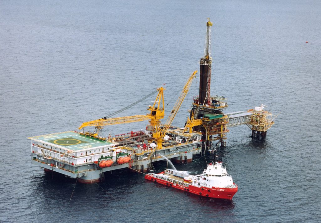 Example of Tender Assist Drilling Rig Offshore East Malaysia well training