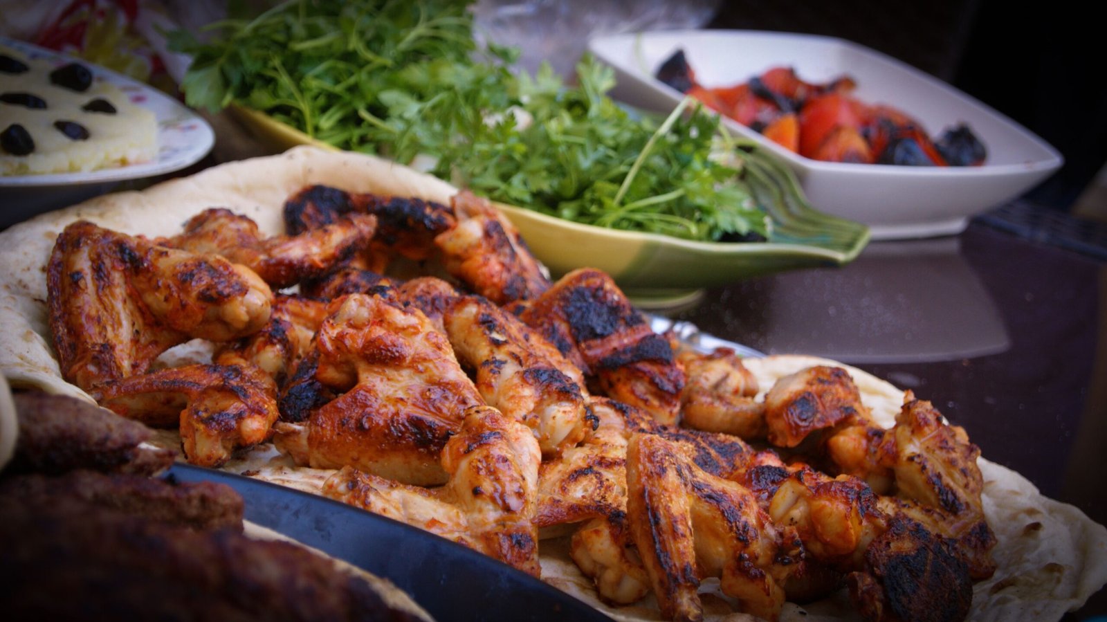 Close-up of grilled chicken, a high-protein food that supports metabolism through the thermic effect of food